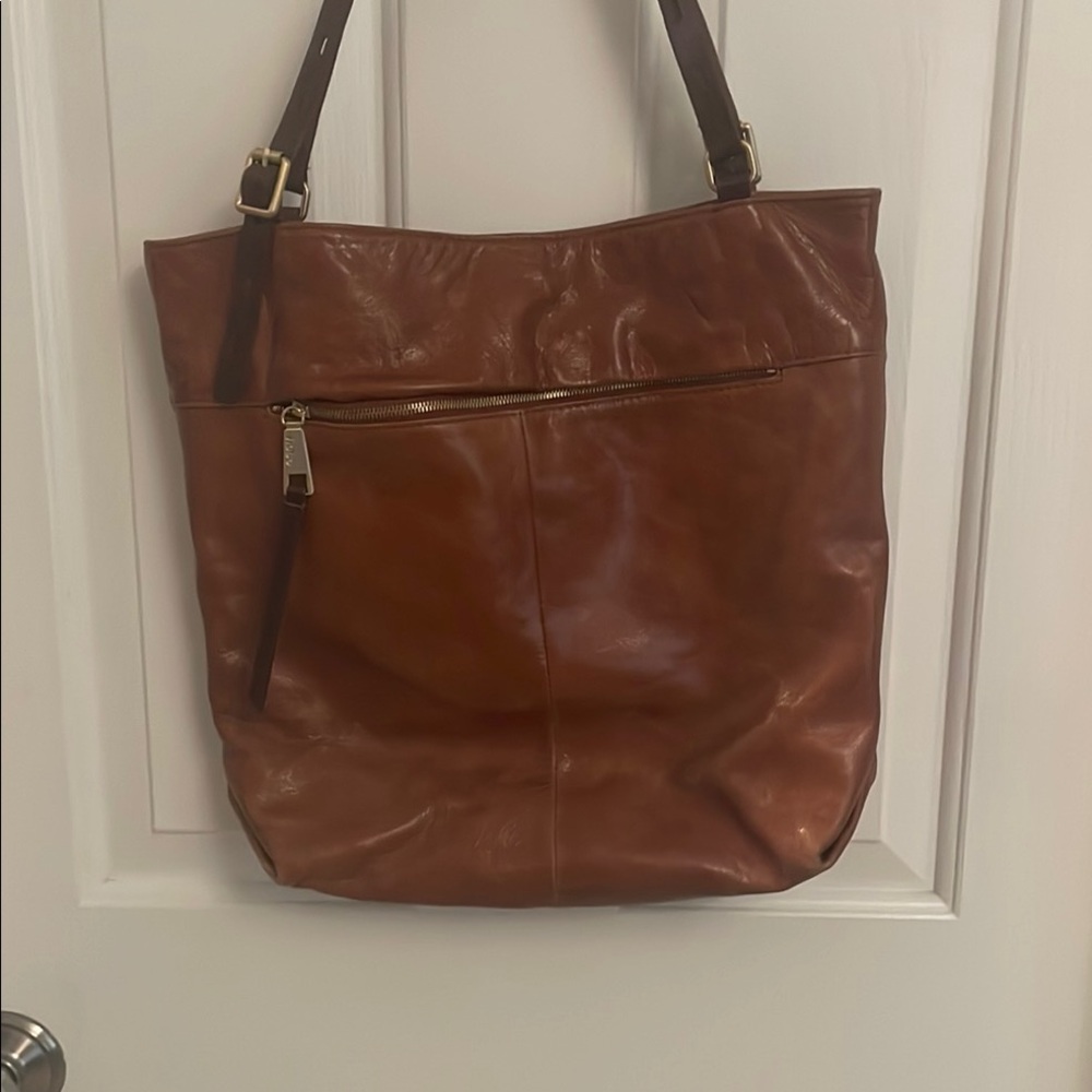 HOBO Rich Brown Leather Tote Bag